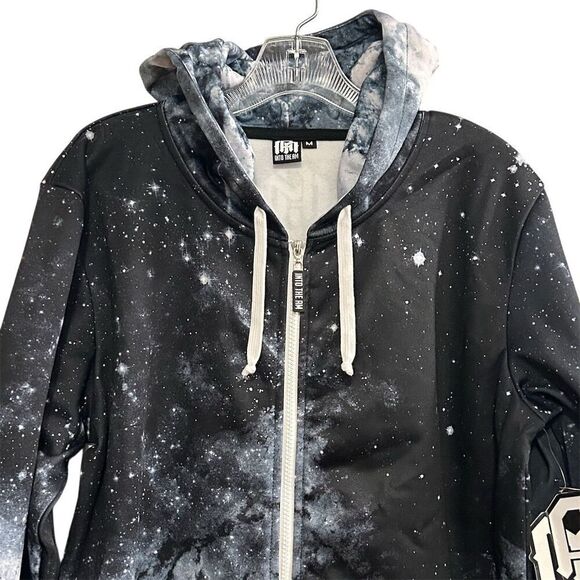 Into the AM Men's Multicolor Space Star Print Pullover Hoodie M - Picture 2 of 16